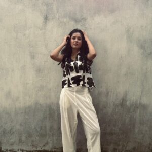 Nomand Crop Block Print